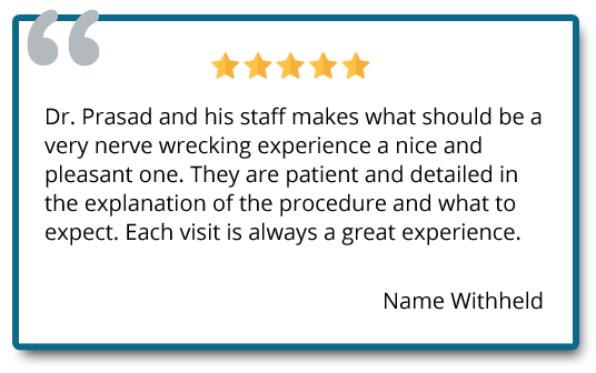 patient review "each visit is always a great experience"