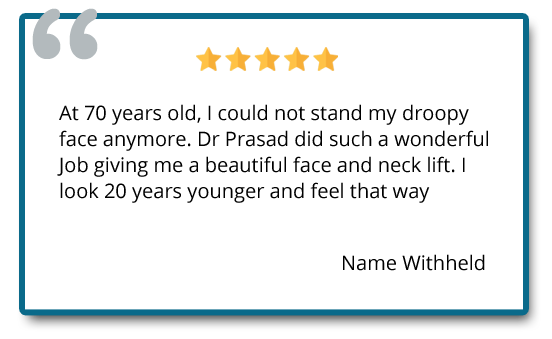 patient review on neck lift performed by Dr Prasad of New York
