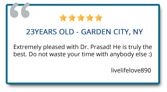 Patient review: Extremely pleased with Dr. Prasad! He is truly the best