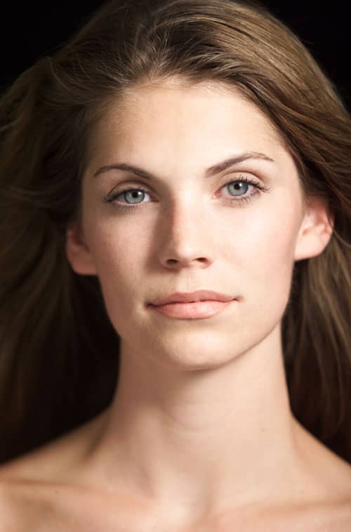 asymmetrical face female model