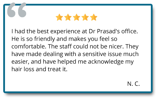 Patient talked about his experience at Dr. Prasad's office located at Vienna, VA 22182