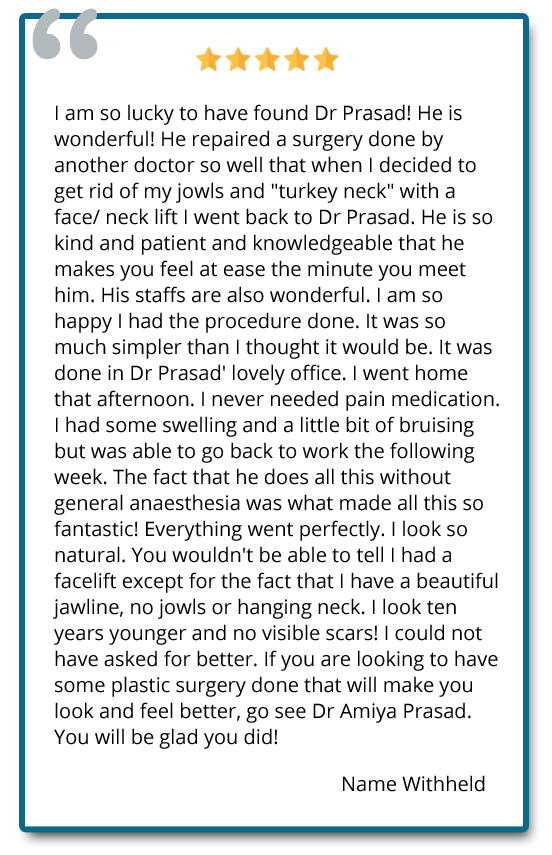 patient review face and neck lift