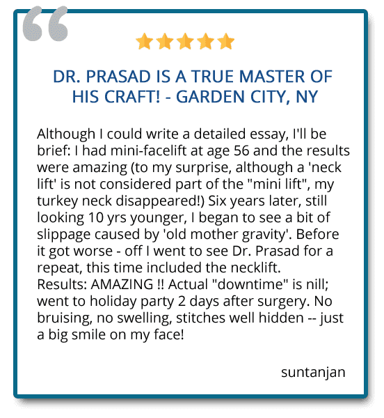 patient review on necklift and mini facelift