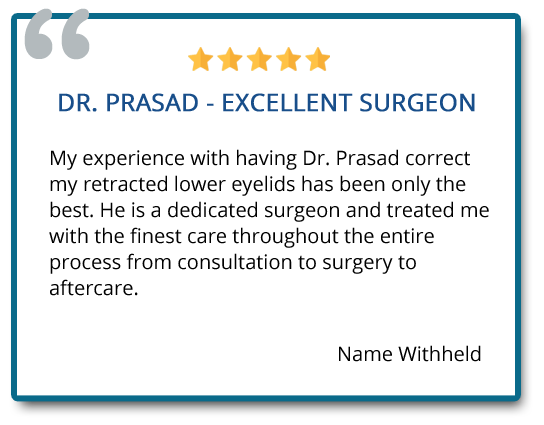 patient review on lower eyelid retraction surgery